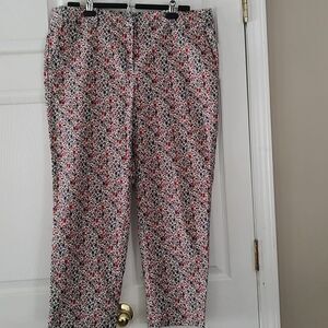 Loft Riviera Slim floral print Pants  Sz 14 NWOT